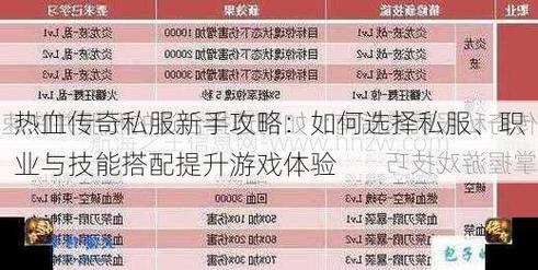 在传奇网站发布网各职业合理分配属性点